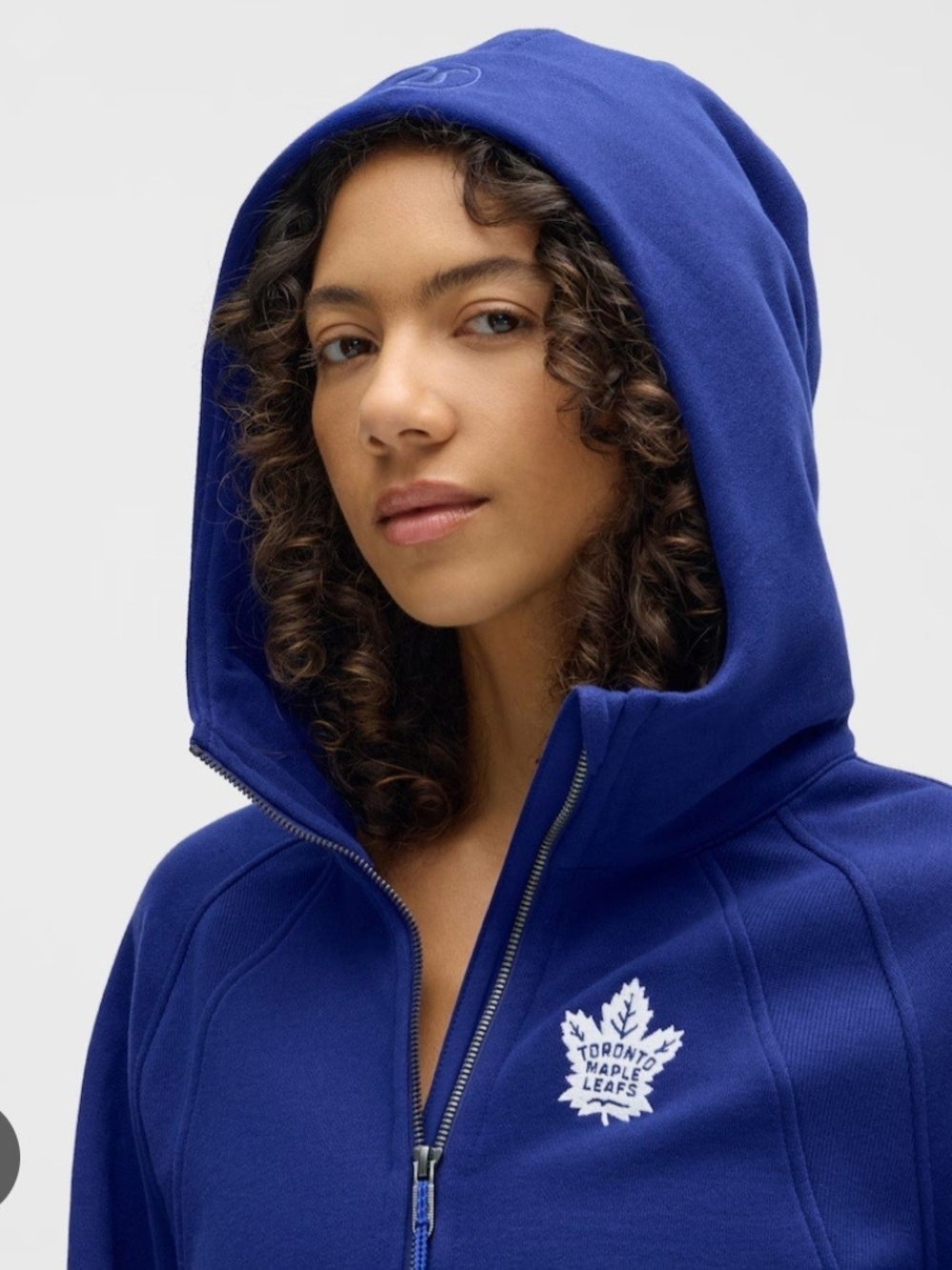 NHL Wmns Toronto Maple Leafs Lululemon Larkspur Scuba Oversized Half-Zip Hoodue - Picture 2 of 6